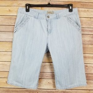 TeX By Max Azria Light Blue Denim Shorts Size 32